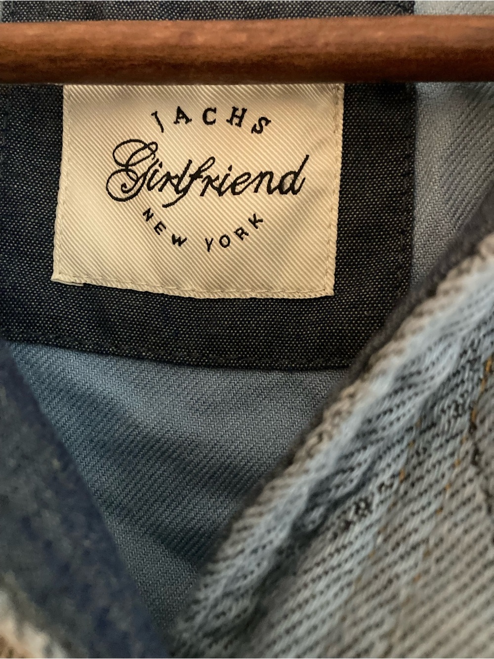 Jachs Girlfriend New York large Light Blue Quilted Button-Front Jacket - Picture 2 of 4